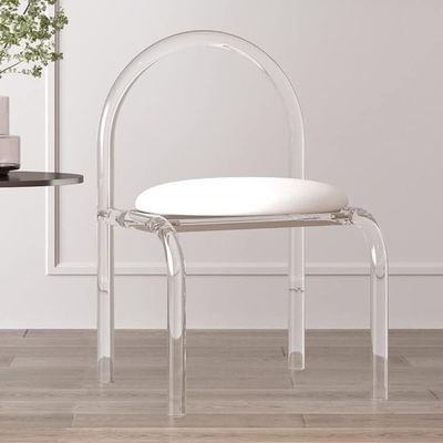 quality  Modern Custom Acrylic Furniture acrylic dressing table chair 43X45X73cm For Bedroom factory