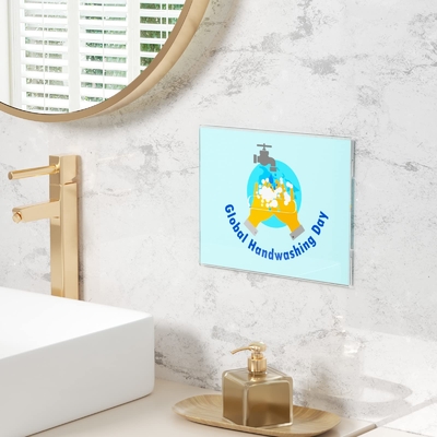 quality  6 Pack Horizontal Acrylic Wall Sign Holder 8.5 X 11 Inch Glossy Finish No Drill Install factory