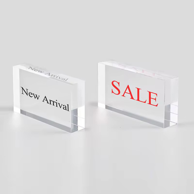 Tamaño personalizado Bloque de signos acrílicos claros Bloque de logotipo acrílico para nombre personalizado Título