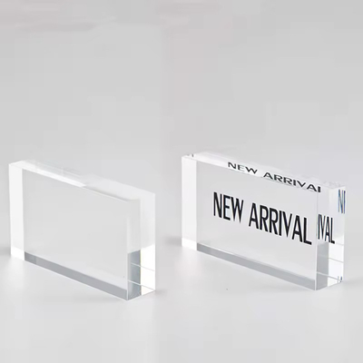 Tamaño personalizado Bloque de signos acrílicos claros Bloque de logotipo acrílico para nombre personalizado Título