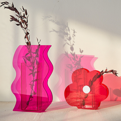 Plexiglás de forma U, soportes florales acrílicos, soportes de centro acrílico de espesor personalizado