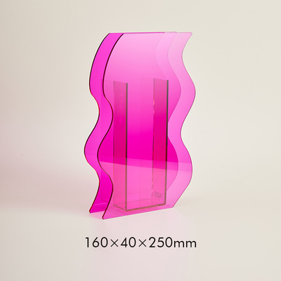 5 mm de grosor Modernas vasas de flores acrílicas, color personalizado soportes acrílicos para flores