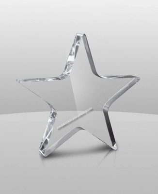 6'' Clear Diamond Acrylic Reconocimiento Premios Trofeo Placa de grabado personalizado