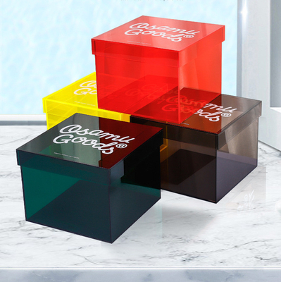 15x15x15cm Ακρυλικό κουτί αποθήκευσης βιτρίνα με ασφαλές καπάκι για εκδηλώσεις Συσκευή δώρων