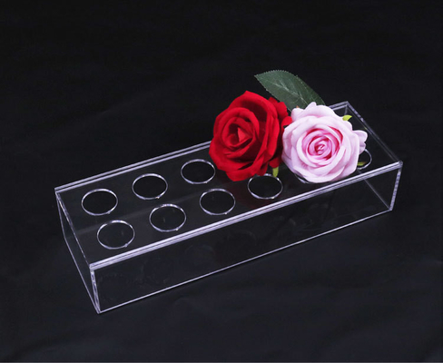 OEM ODM テーブル 透明 アクリル 正方形花瓶 結婚式 アクリル 花の展示箱