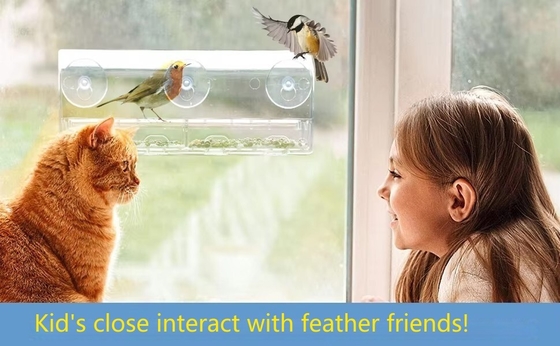 Εύκολο να τοποθετηθεί Lucite Bird Feeder Διαφανές Σπίτι πουλιών για τους λάτρεις των πουλιών