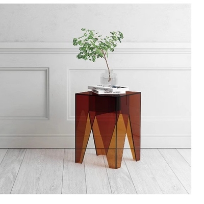 OEM ODM Cuadrado Acrílico Mesa lateral Lucita Mesa de extremo para el salón Dormitorio