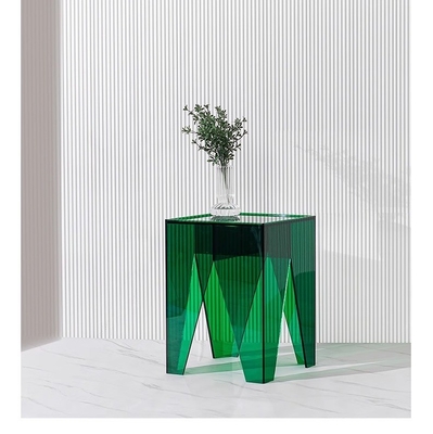 OEM ODM Cuadrado Acrílico Mesa lateral Lucita Mesa de extremo para el salón Dormitorio
