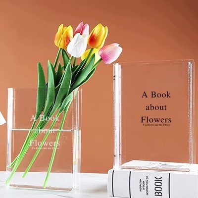 Vaso de acrílico moderno único para flores, soportes florales de acrílico de 5 mm de grosor