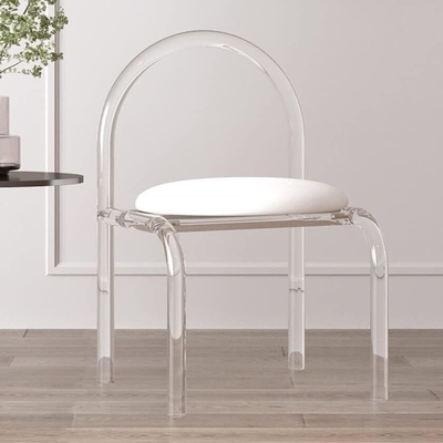 Muebles modernos de acrílico a medida silla de mesa de vestir acrílica 43X45X73cm Para el dormitorio
