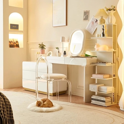 Muebles modernos de acrílico a medida silla de mesa de vestir acrílica 43X45X73cm Para el dormitorio