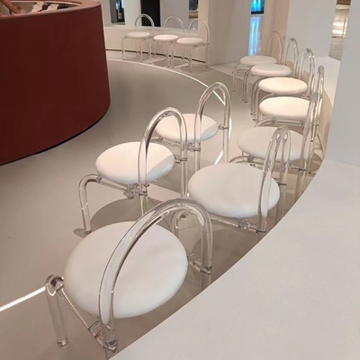 Muebles modernos de acrílico a medida silla de mesa de vestir acrílica 43X45X73cm Para el dormitorio