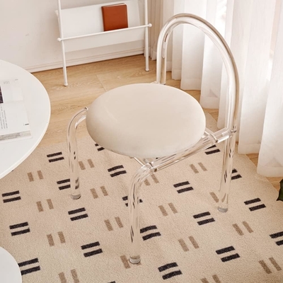 Muebles modernos de acrílico a medida silla de mesa de vestir acrílica 43X45X73cm Para el dormitorio