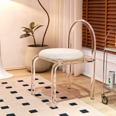 Muebles modernos de acrílico a medida silla de mesa de vestir acrílica 43X45X73cm Para el dormitorio