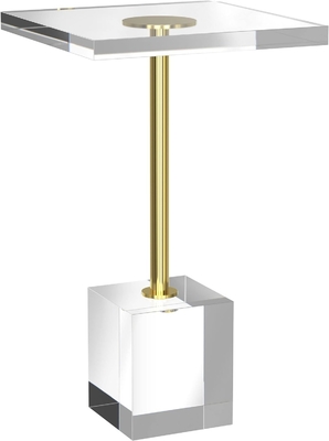 Nocaut Down Diseño Mesa de café acrílica clara Lucite Fin de la Mesa OEM ODM