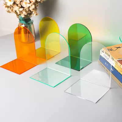 Tamaño personalizado Librerías acrílicas Estantes de plexiglás Organizador de libros de escritorio de trabajo pesado