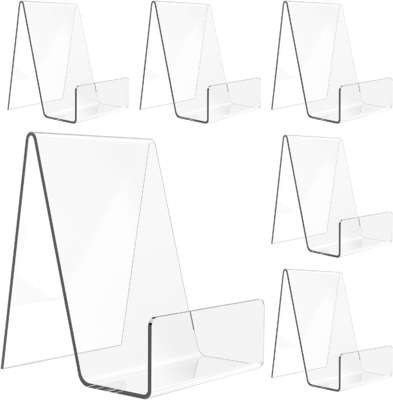 OEM Acrílico Display Stand Organizador de escritorio acrílico para libros álbumes CD revistas