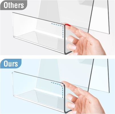 OEM Acrílico Display Stand Organizador de escritorio acrílico para libros álbumes CD revistas
