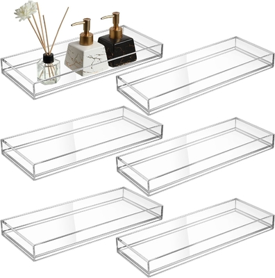 Dispositivos de diseño elegante para organizadores de vanidad acrílicos, Dispositivos para bañera de acrílico transparente