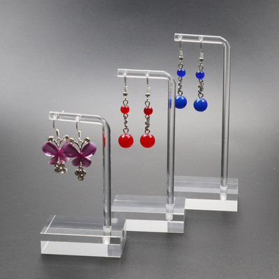 Conjunto de diseño elegante Plexiglás de acrílico de los pendientes Display Stand Holder para los pendientes