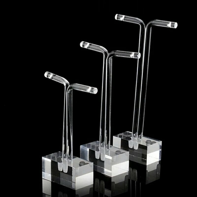 3x5x9cm T forma de acrílico joyería soporte de soporte de pendiente organizador de pantalla fábrica hecha