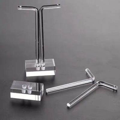 3x5x9cm T forma de acrílico joyería soporte de soporte de pendiente organizador de pantalla fábrica hecha