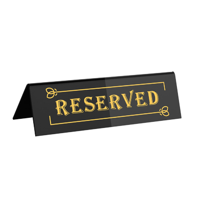 Elegante mesa reservada tablero acrílico para bodas oficinas restaurantes