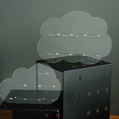 Display con forma de corte de nubes acrílico para artesanía o accesorios para el cabello
