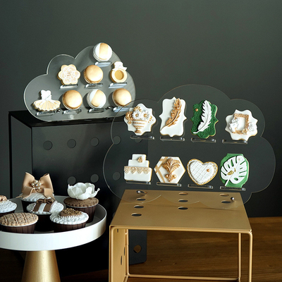 Display con forma de corte de nubes acrílico para artesanía o accesorios para el cabello