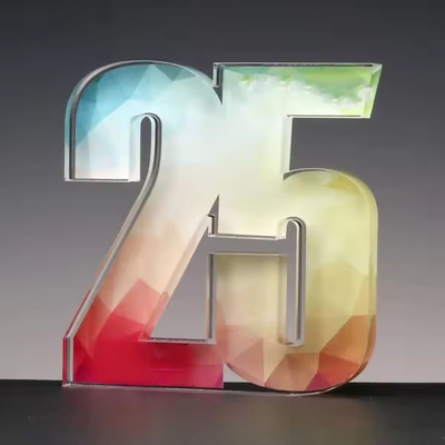 Número de plexiglás claro Bloque de premios acrílicos Impresión personalizada para eventos de empresa