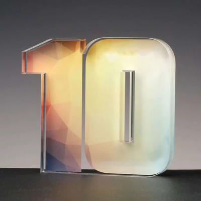 Número de plexiglás claro Bloque de premios acrílicos Impresión personalizada para eventos de empresa