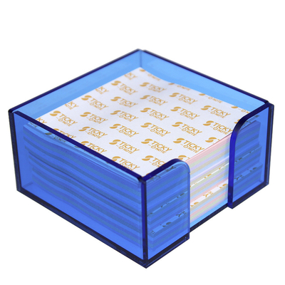 Color personalizado uso de la oficina de la almohadilla de notas caja de acrílico de plexiglás de almohadilla de soporte para restaurante