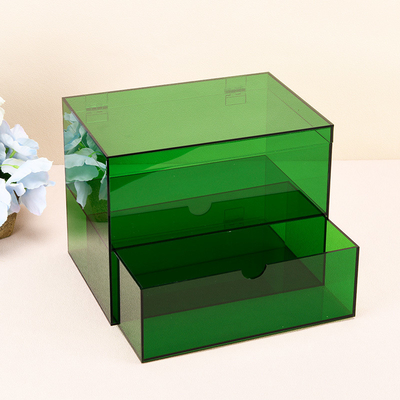 Rainbow Color Acrylic Box With Drawers Plexiglass Jewelry Box Cho Bộ sưu tập gia đình