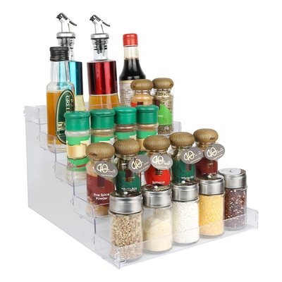 Organizador de estanterías acrílico de 5 niveles para gabinetes de cocina herramienta fácil de arranque instalación gratuita