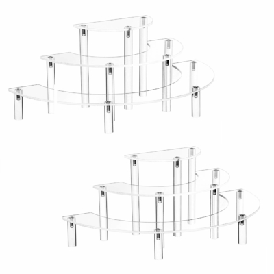 Repisas de pared acrílicas transparentes de 4 paquetes de 15 pulgadas