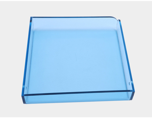 OEM bandeja de acrílico verde cuadrado bandeja de fruta de plexiglás con compartimientos extraíbles