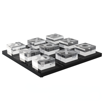 Conjunto de juegos de acrílico personalizado XO Lucite Tabla de ajedrez 30x30cm para entretenimiento