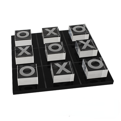 Conjunto de juegos de acrílico personalizado XO Lucite Tabla de ajedrez 30x30cm para entretenimiento