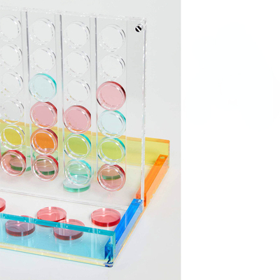 Luxo Funcional juego de acrílico Colorido Plexiglás tablero de ajedrez tamaño personalizado