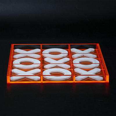 Juego de mesa de acrílico al aire libre Tic Tac Toe Juego XO Juego de ajedrez acrílico Set de color personalizado