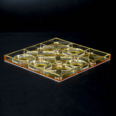 Juego de mesa de acrílico al aire libre Tic Tac Toe Juego XO Juego de ajedrez acrílico Set de color personalizado