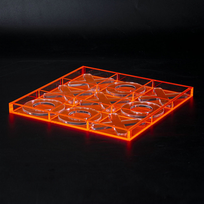 Juego de mesa de acrílico al aire libre Tic Tac Toe Juego XO Juego de ajedrez acrílico Set de color personalizado