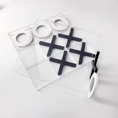 Conjunto de juegos de acrílico de plexiglás juego XO juego de ajedrez Lucite para entretenimiento familiar