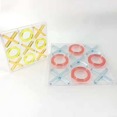 Conjunto de juegos de acrílico de plexiglás juego XO juego de ajedrez Lucite para entretenimiento familiar