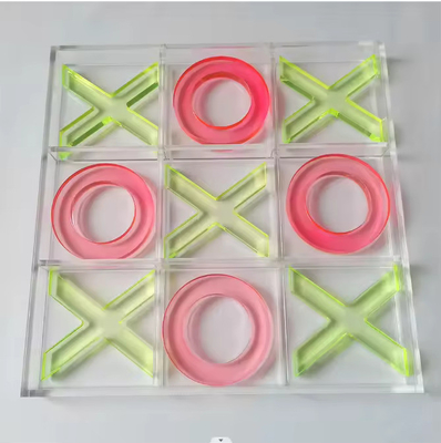 Conjunto de juegos de acrílico de plexiglás juego XO juego de ajedrez Lucite para entretenimiento familiar