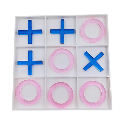 Conjunto de juegos de acrílico de plexiglás juego XO juego de ajedrez Lucite para entretenimiento familiar