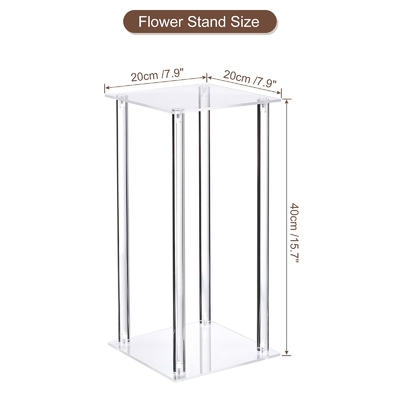 Claros 15,7 pulgadas de altura Acrílico flor para la fiesta de bodas cena piezas centrales