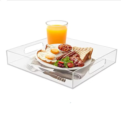 Tarjeta de acrílico rectangular transparente Tarjeta de desayuno de lucita para el restaurante en casa Hotel