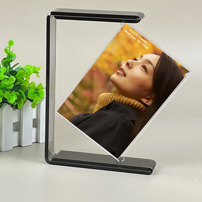 Cuadro fotográfico acrílico elegante de 4 'x 6' con marco giratorio de plexiglás de doble cara