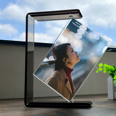 Cuadro fotográfico acrílico elegante de 4 'x 6' con marco giratorio de plexiglás de doble cara